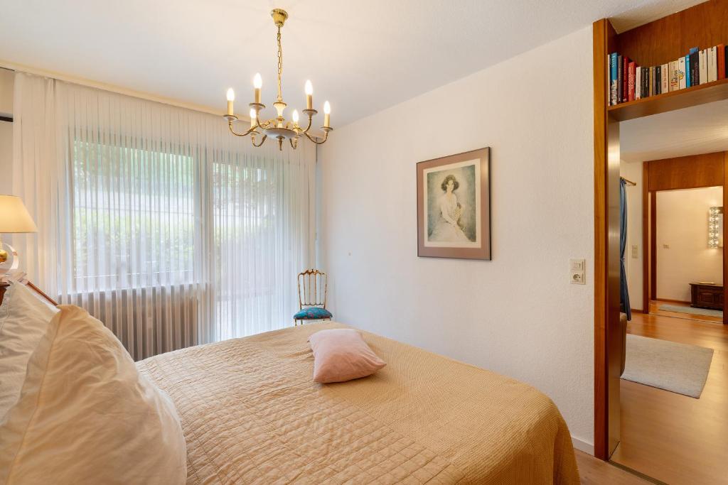 Postel nebo postele na pokoji v ubytování Ferienwohnung Wanderschön