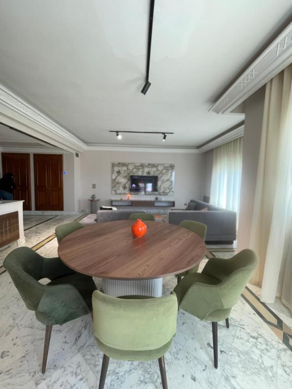 Kuchyň nebo kuchyňský kout v ubytování appart hotel lac 2 Tunis