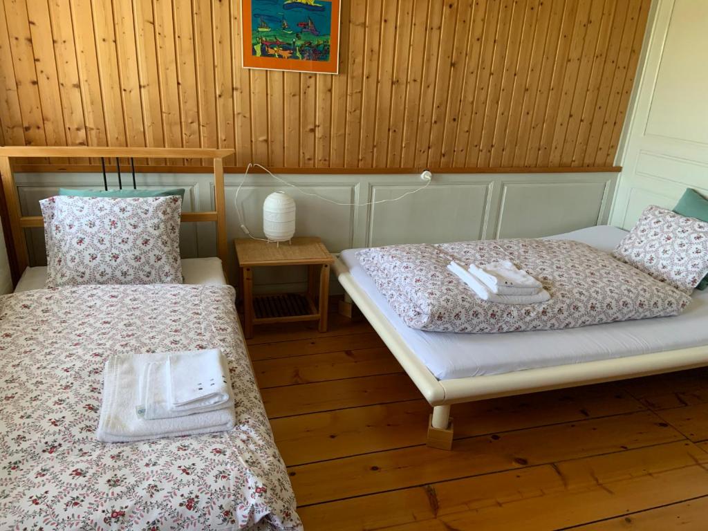 Postel nebo postele na pokoji v ubytování Chez Eli