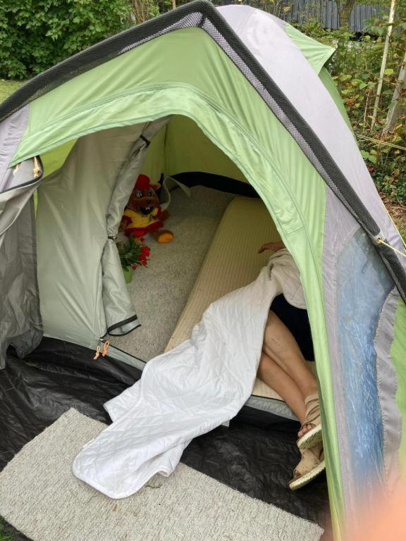 Postel nebo postele na pokoji v ubytování Hvil og sov Filskov
