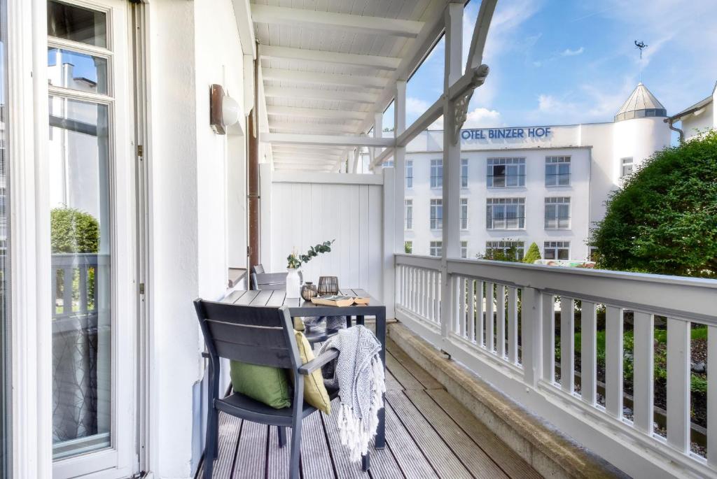 Balkón nebo terasa v ubytování Ferienwohnung "Sonnendeck" in der Villa Seeadler Binz