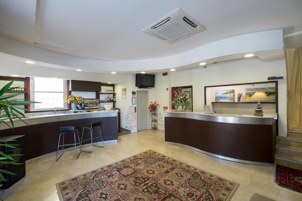 Kuchyň nebo kuchyňský kout v ubytování Hotel Crosal