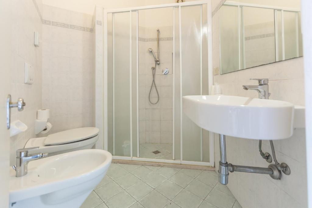 Koupelna v ubytování Hotel Airone