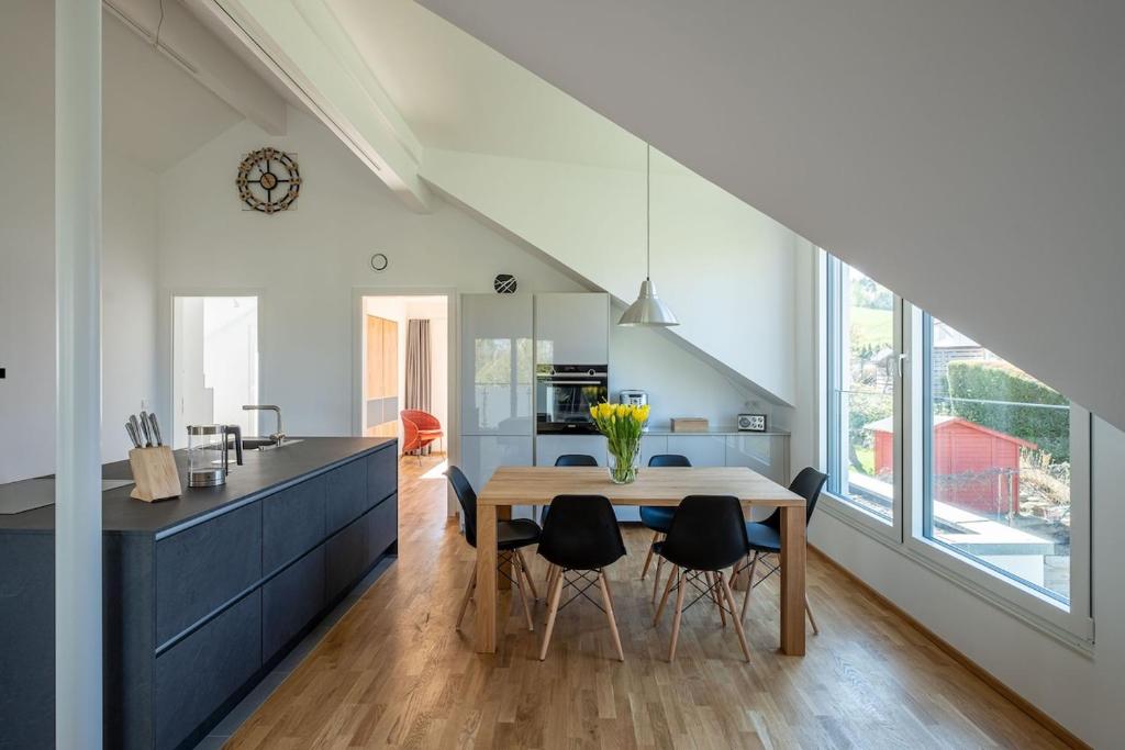 Η κουζίνα ή μικρή κουζίνα στο Ferienwohnung Lieblingsplatz