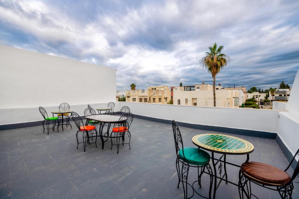 Balkón nebo terasa v ubytování Riad Les Champs De Fès