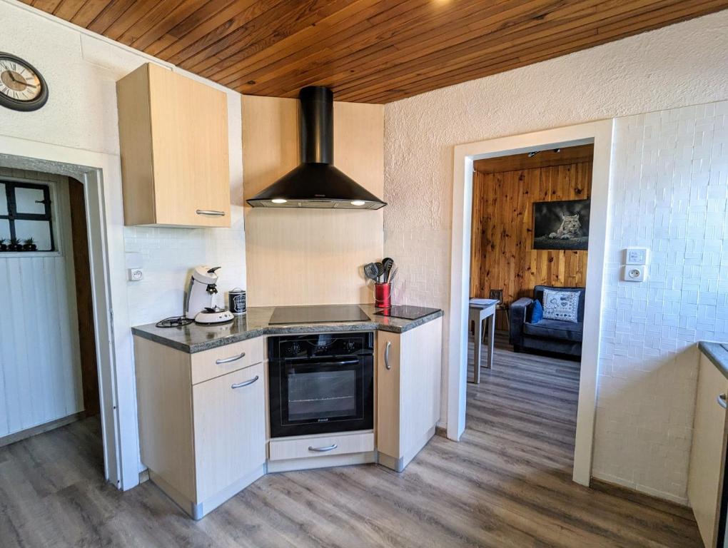 Kuchyňa alebo kuchynka v ubytovaní Charmant appartement à Gérardmer