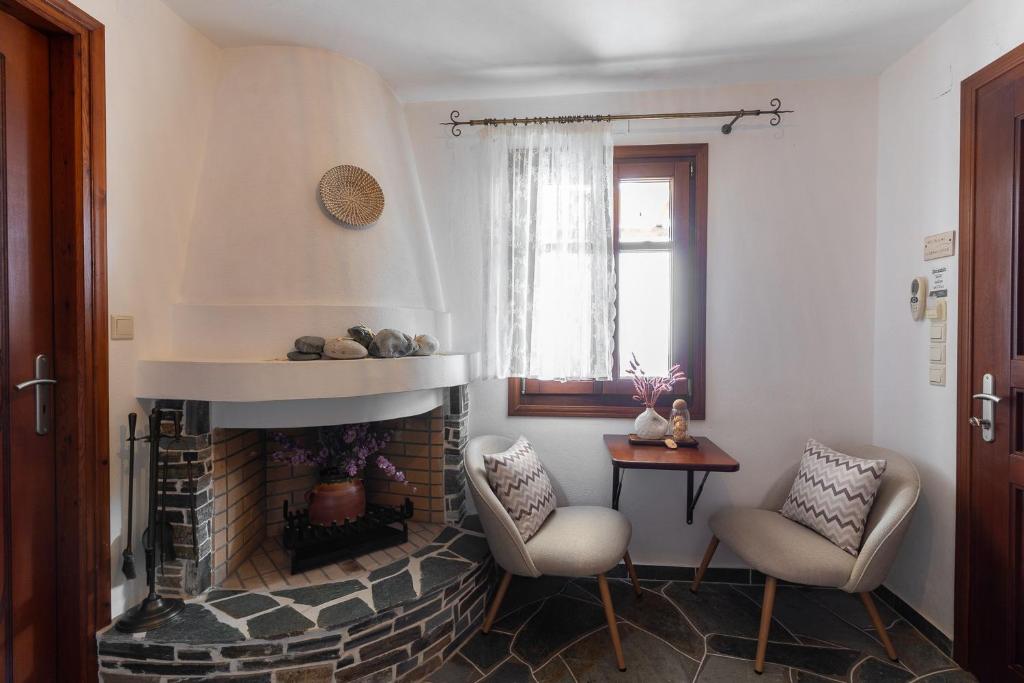 Posezení v ubytování Mirsini Apartments in Sifnos