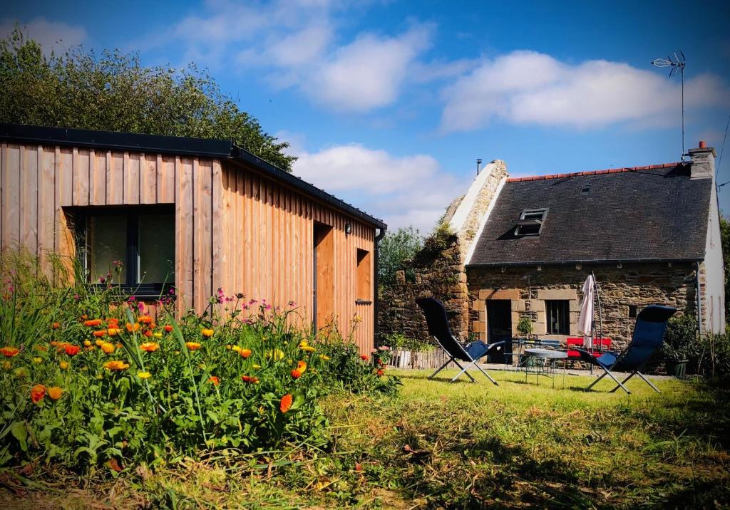 Zahrada ubytování Gîte Traou Nod