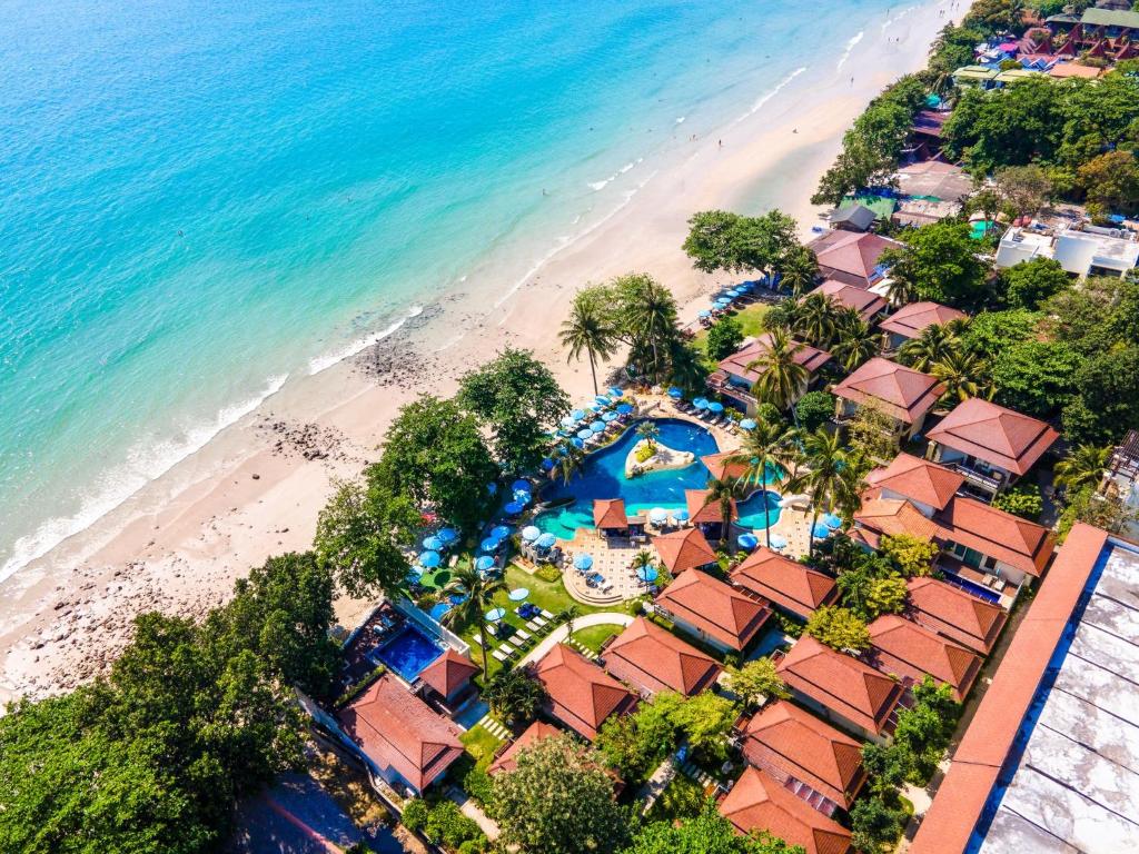 an overhead view of the beach and resort at Kacha Resort & Spa, Koh Chang in Ko Chang