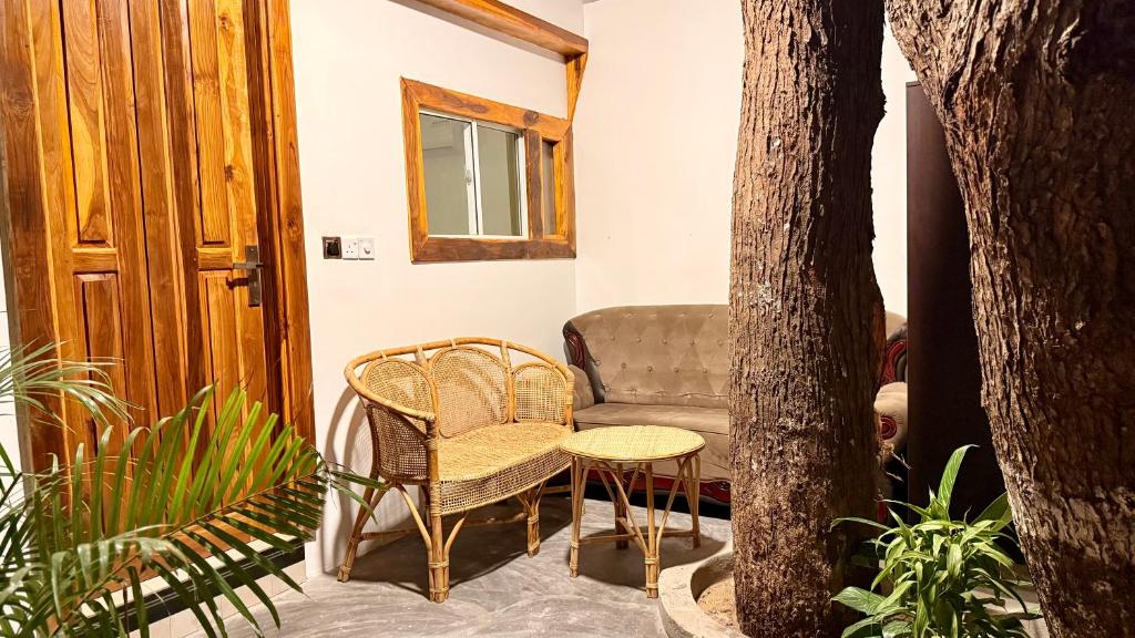 Posezení v ubytování Arcadia villas Arugambay