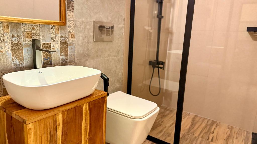 Koupelna v ubytování Arcadia villas Arugambay