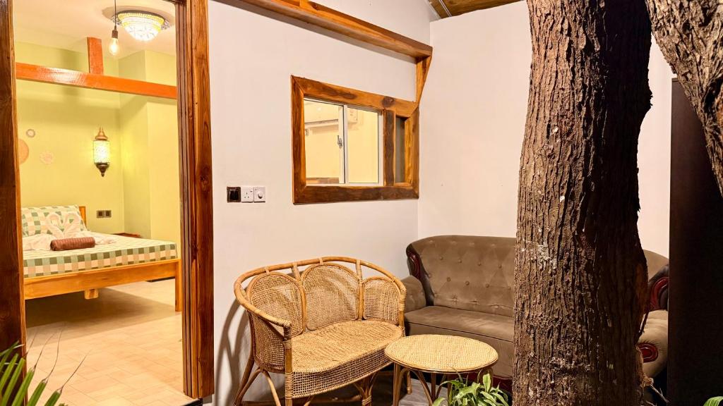 Posezení v ubytování Arcadia villas Arugambay