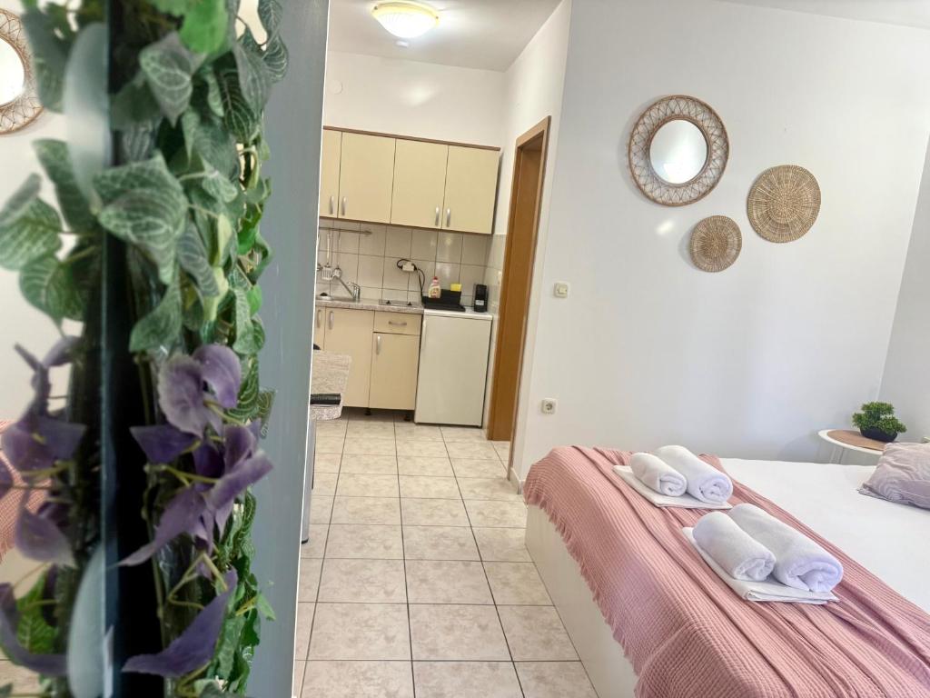 Kuchyň nebo kuchyňský kout v ubytování Apartments Ana & Ita