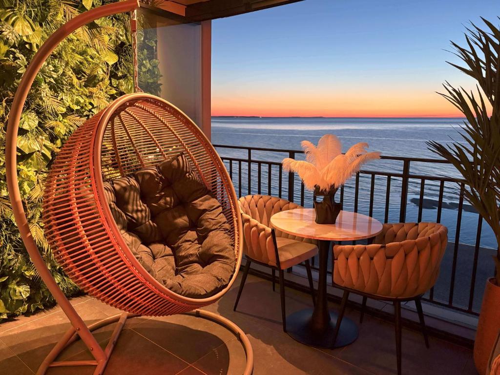 Balkón nebo terasa v ubytování Sea View Smart & Garden VIP Apartment