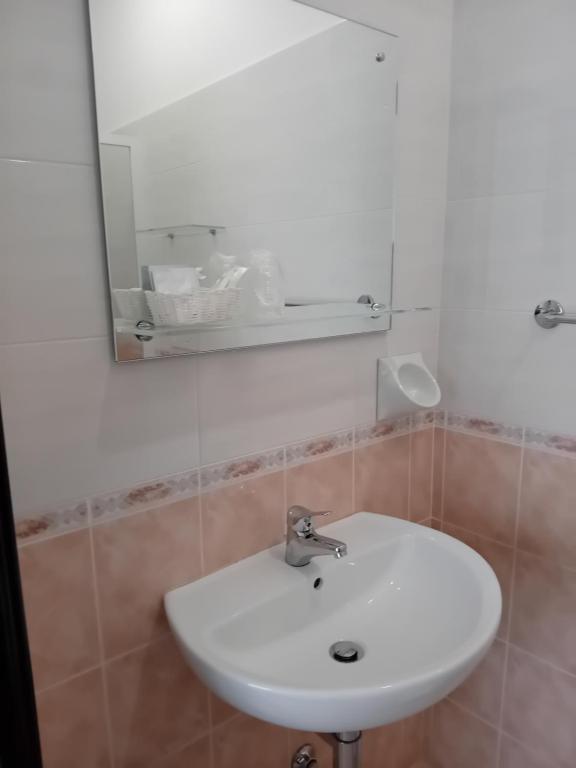 Koupelna v ubytování Hotel Mira