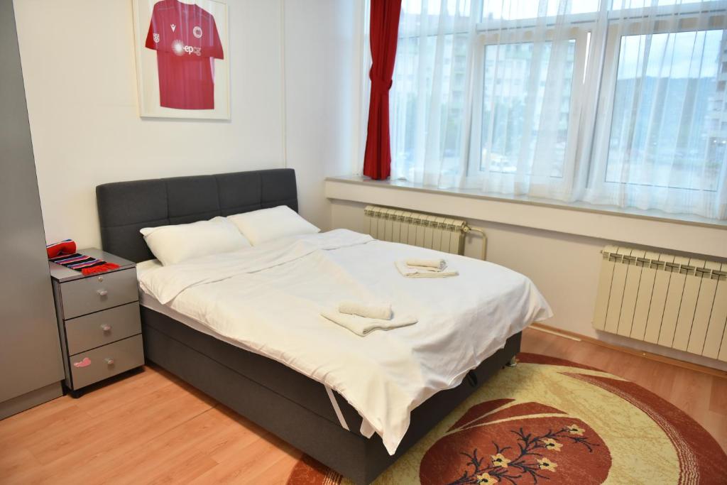 Postel nebo postele na pokoji v ubytování Hostel Nikšić