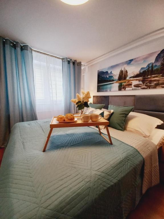 Posteľ alebo postele v izbe v ubytovaní Apartament 2 sypialnie z kuchnią - 200 metrów od morza