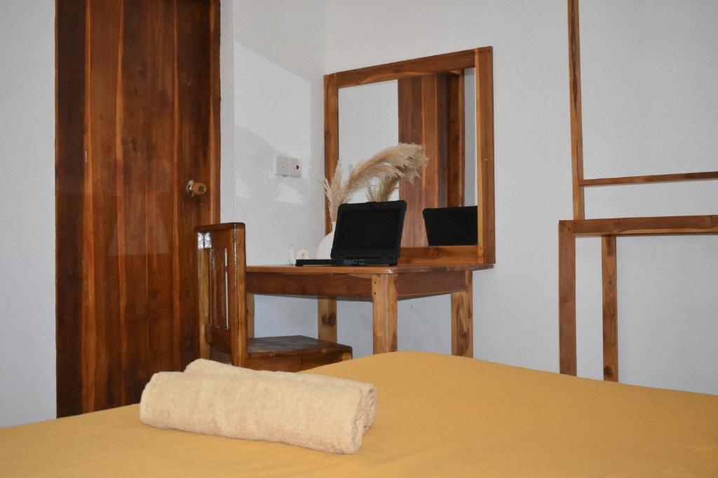 Postel nebo postele na pokoji v ubytování Salty Alchemy