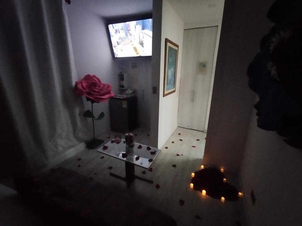 TV a/nebo společenská místnost v ubytování mirador samsara