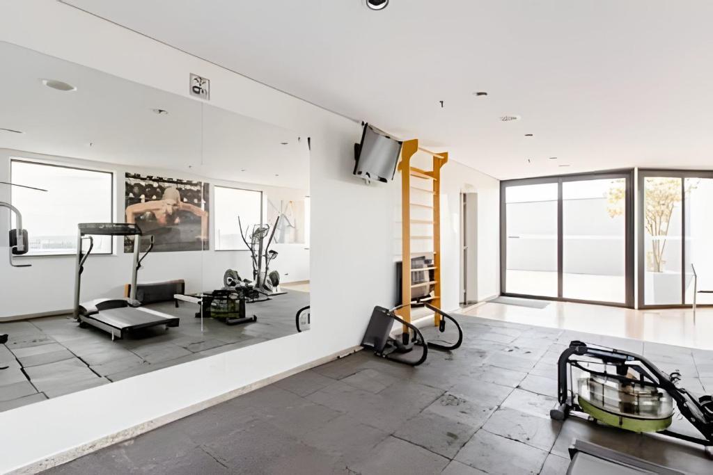 Fitness centrum a/nebo fitness zařízení v ubytování Flats New Osasco Trade Center