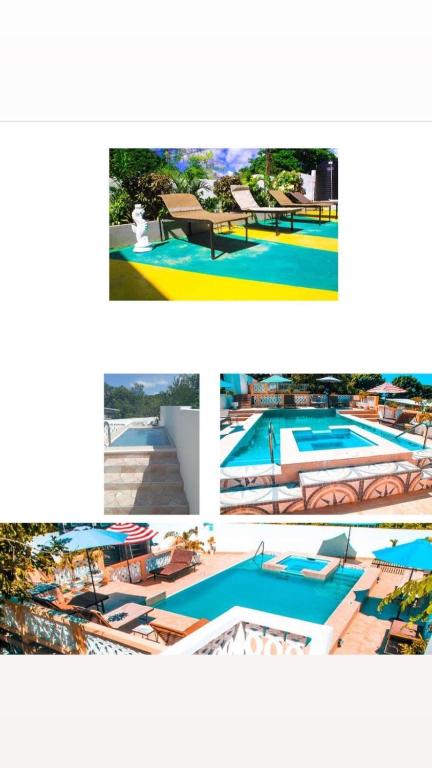 Bazén v ubytování Dela de-Rose Guest House Negril Jamaica nebo v jeho okolí
