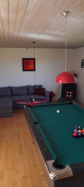 Biliár nebo kulečník v ubytování Ferienhaus Dänemark Erslev
