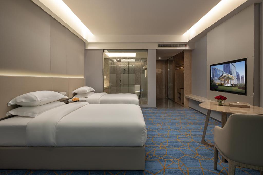 Wyndham Shaoxing Keqiao - Superieure Tweelingkamer Met Uitzicht Op De Stad