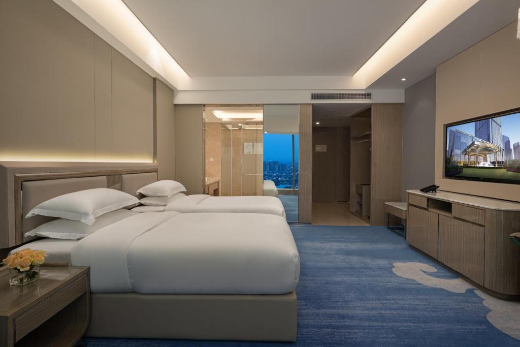 Wyndham Shaoxing Keqiao - Deluxe Twin Room Met Uitzicht Op Het Meer