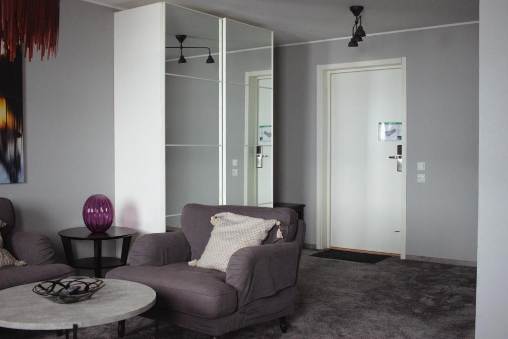 Posezení v ubytování Hornavan Hotell