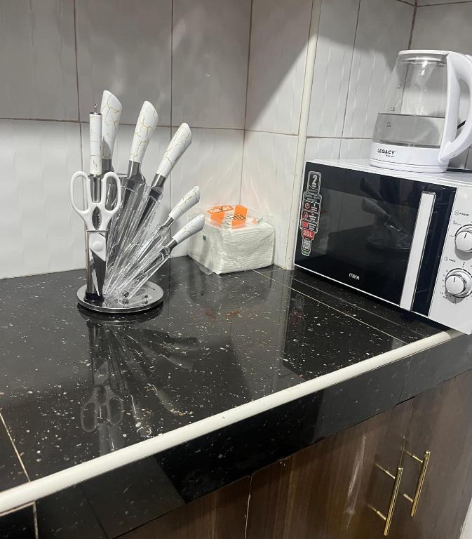 Kuchyň nebo kuchyňský kout v ubytování Royal apartments Eldoret