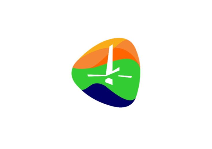 a letter q with a plane in a circle logo at Pousada Cabo Branco in João Pessoa