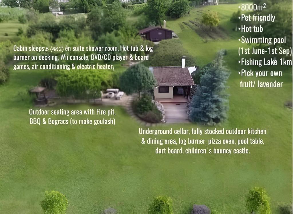 シオーフォクにあるQuirky Park - Pool, hot tub, cold plunge, sauna and exclusive party roomの緑の芝生の家屋