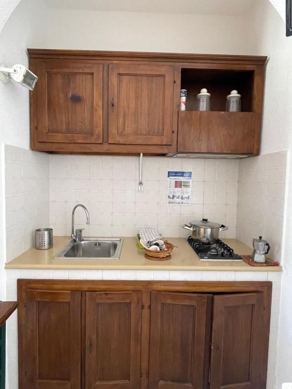 Kuchyň nebo kuchyňský kout v ubytování Residence Andrea a mare