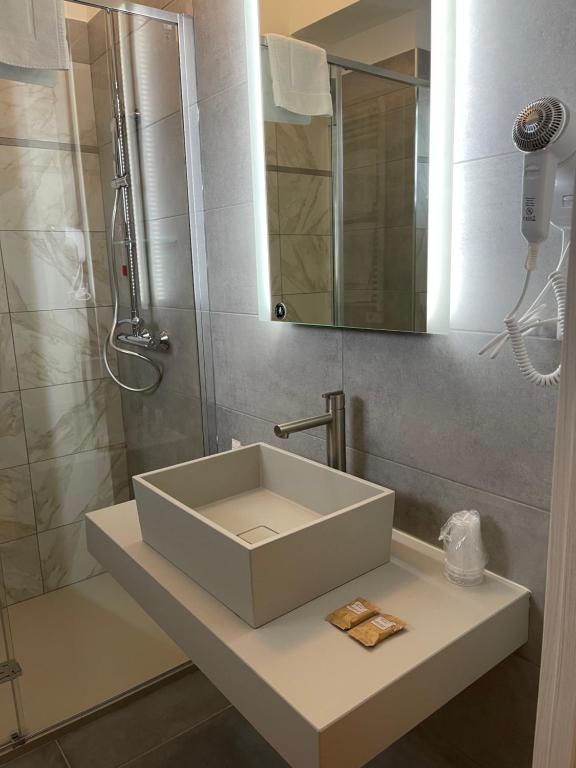 Koupelna v ubytování Hotel Sant'Elia