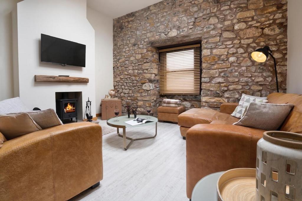 Χώρος καθιστικού στο The Old Paper-shop, WiFi, Sleeps 4 & Pet Friendly