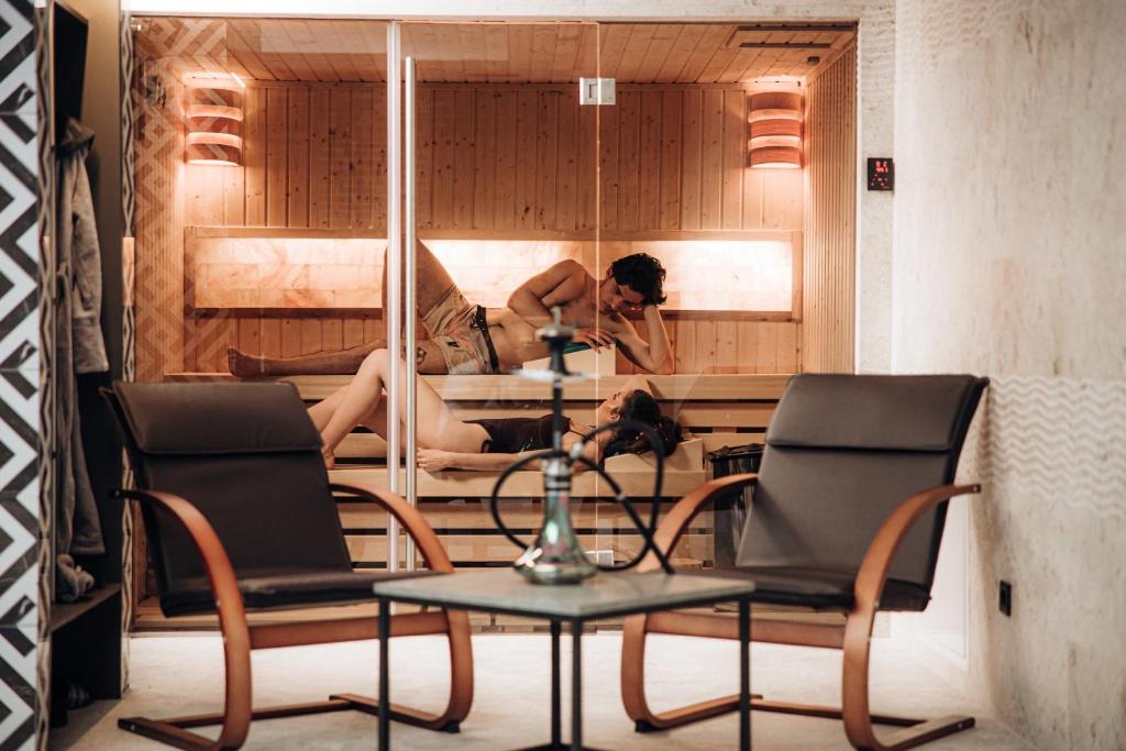Posezení v ubytování Motel Delphin