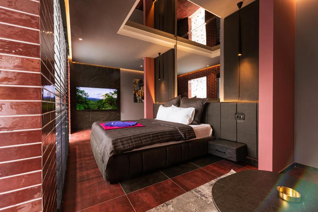 Postel nebo postele na pokoji v ubytování Motel Delphin