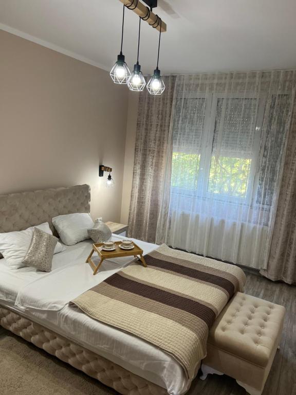 Postel nebo postele na pokoji v ubytování Apartman Trg Lux