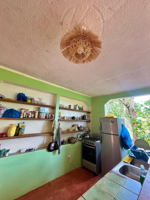 Kuchyň nebo kuchyňský kout v ubytování La Hacienda Hostel