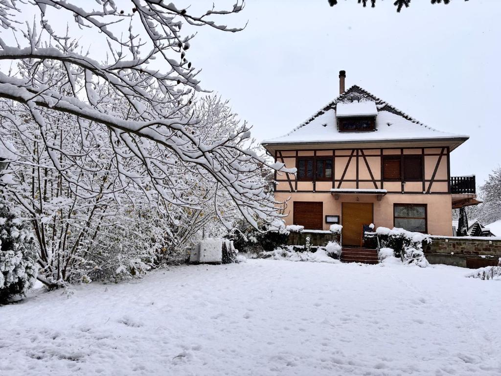 Chambre double dans Auberge Alsacienne v zimě
