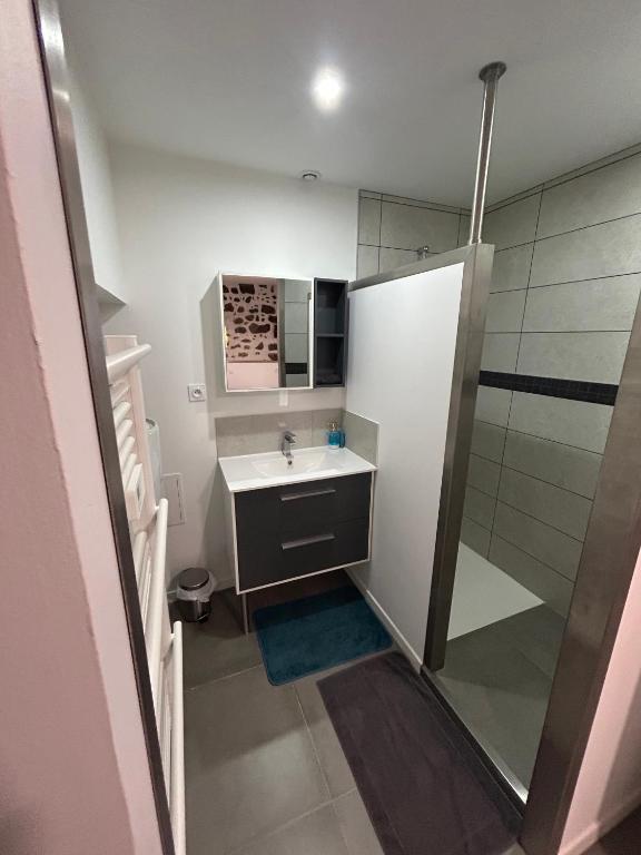 Kúpeľňa v ubytovaní Appartement entre Saint-Malo, Dinard, Dinan et Dol