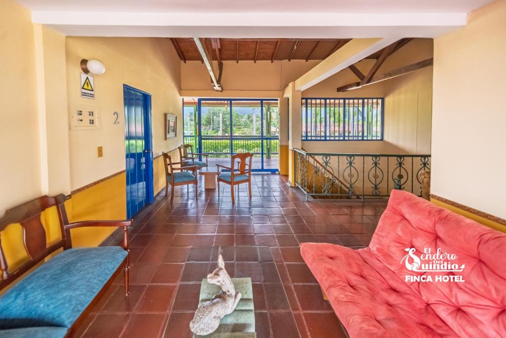 Posezení v ubytování El Sendero del Quindío I Finca Hotel I Eje Cafetero