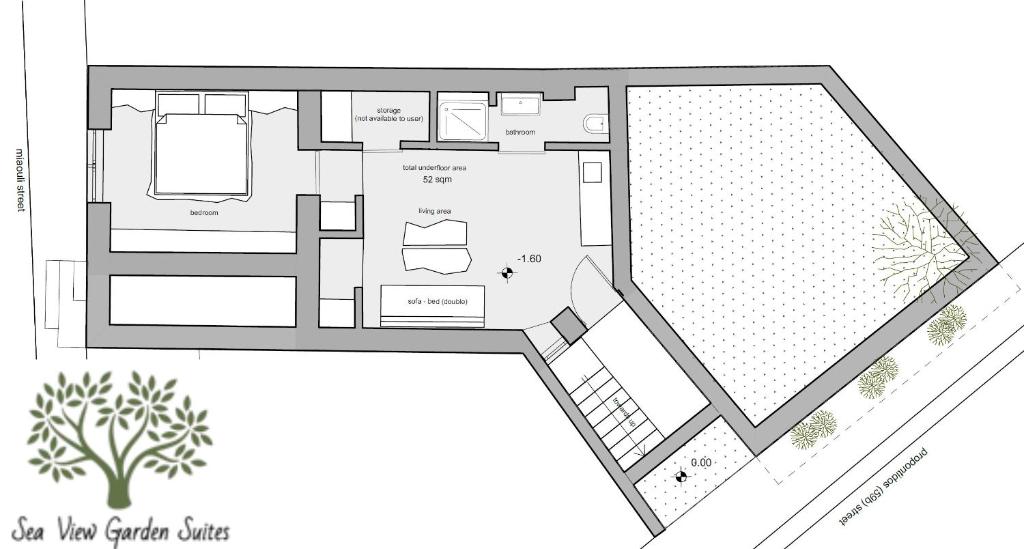 Půdorys ubytování Sea View Garden Suites