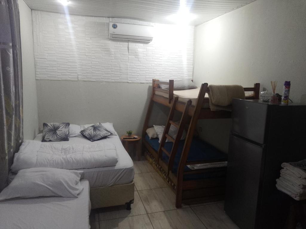 Postel nebo postele na pokoji v ubytování Mi Hábitat