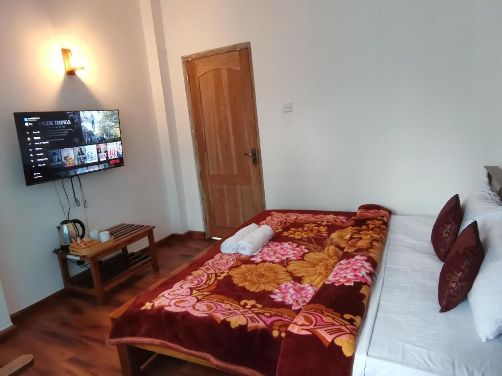 Postel nebo postele na pokoji v ubytování Rv Budget Home