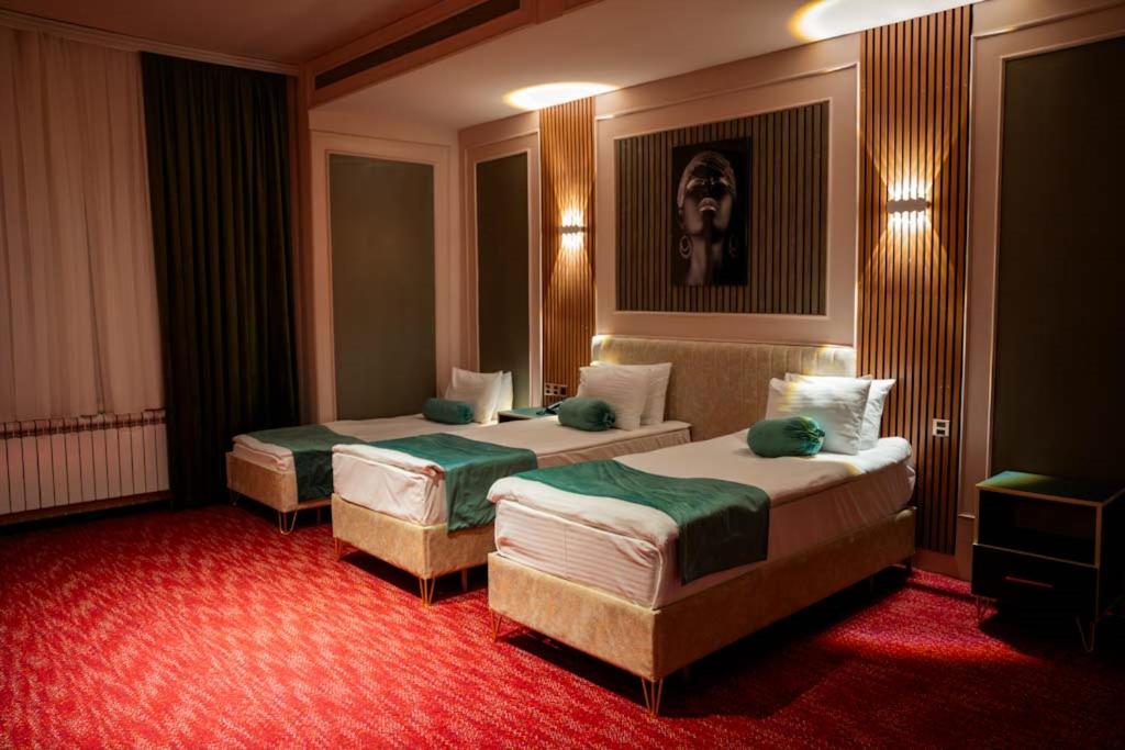 Postel nebo postele na pokoji v ubytování Dashli Gala Hotel Ganja