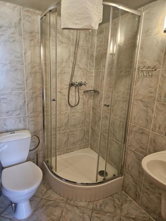Koupelna v ubytování Hotel Barbarossa