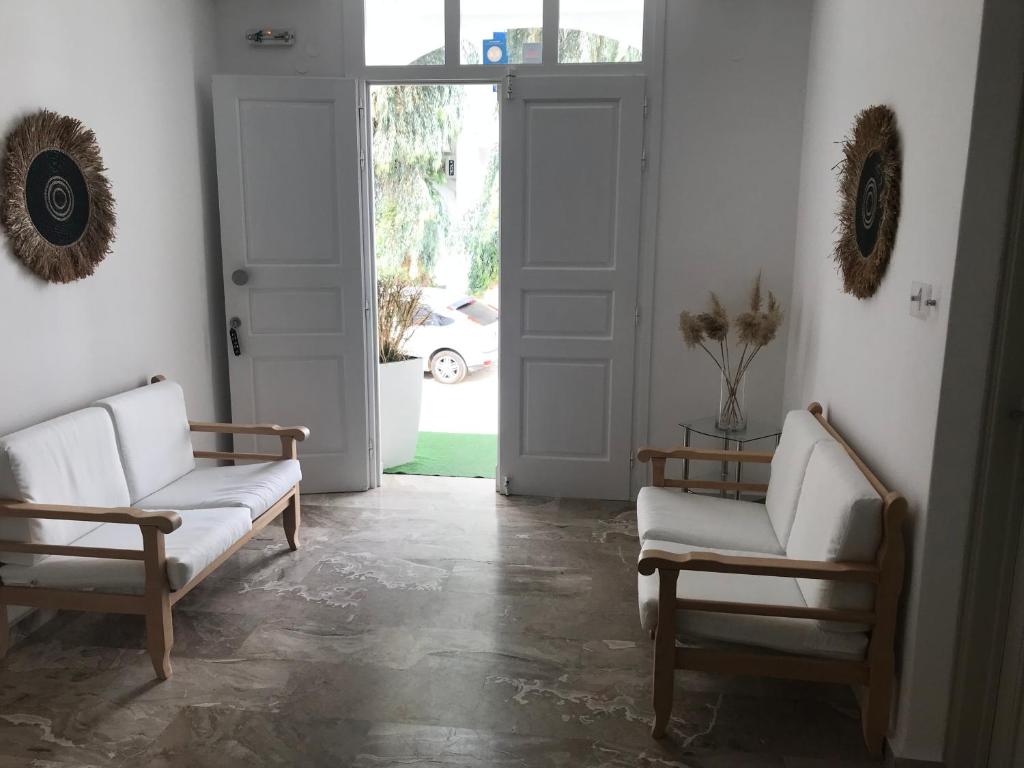Posezení v ubytování Vassiliki Rooms