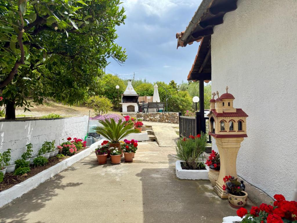 Zahrada ubytování Stavros & Maria's Haus