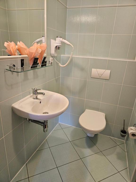 Koupelna v ubytování Hotel Barbarossa